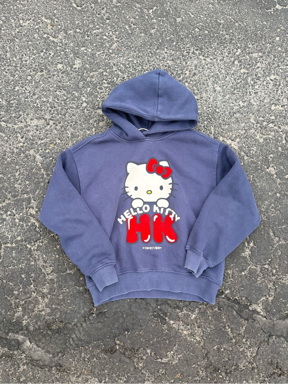 Hello Kitty Blue Hoodie with Red Bow & Red HK Graphic